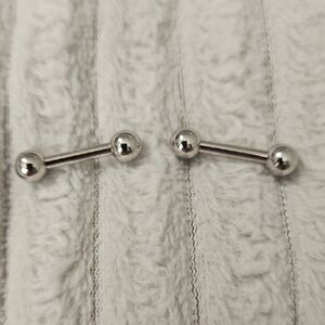 10g Straight Barbell Body Jewelry PAIR